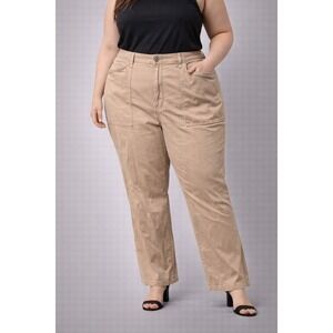 Torrid 26R Tan Cargo Pants Cropped Utility Casual Womens